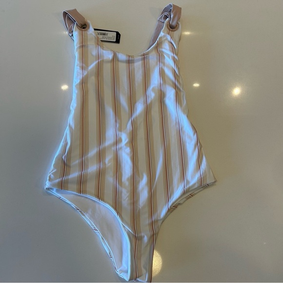 Anthropologie x Tavik Swim AXEL White and Tapioca One Piece, size small - Picture 7 of 12
